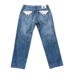 Vintage 90s Pelle Pelle Embellished Jeans Men's Size 38